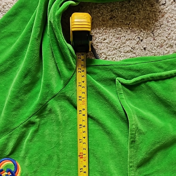 Gucci Velvet Neon Lime Green Zip Up Cardigan Sweater Jacket Sz. XS - Picture 8 of 10